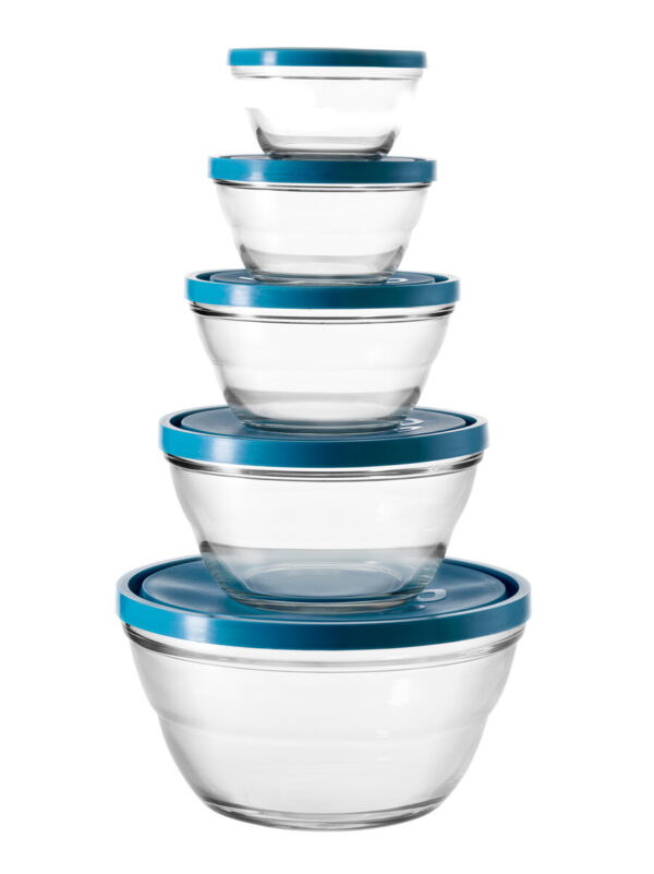 Set 5 lambada bowls l.blue lid - Image 2